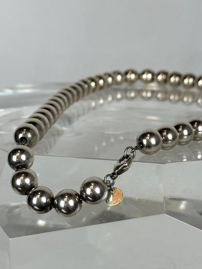 Tiffany & Co Hardware Ball Sterling Silver Beaded Necklace
