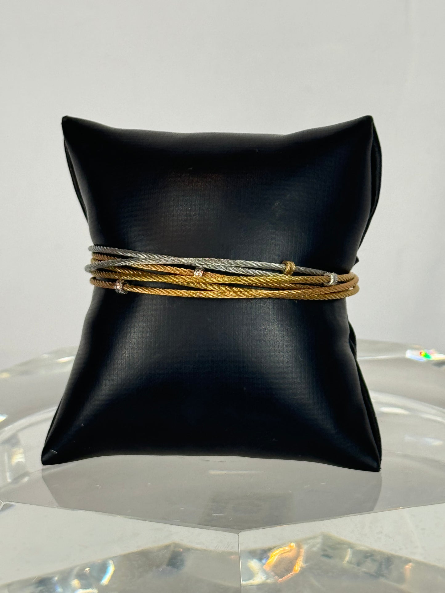 Alor 6-Row Slideover Bracelet Silver, Gold & Rose Gold Toned