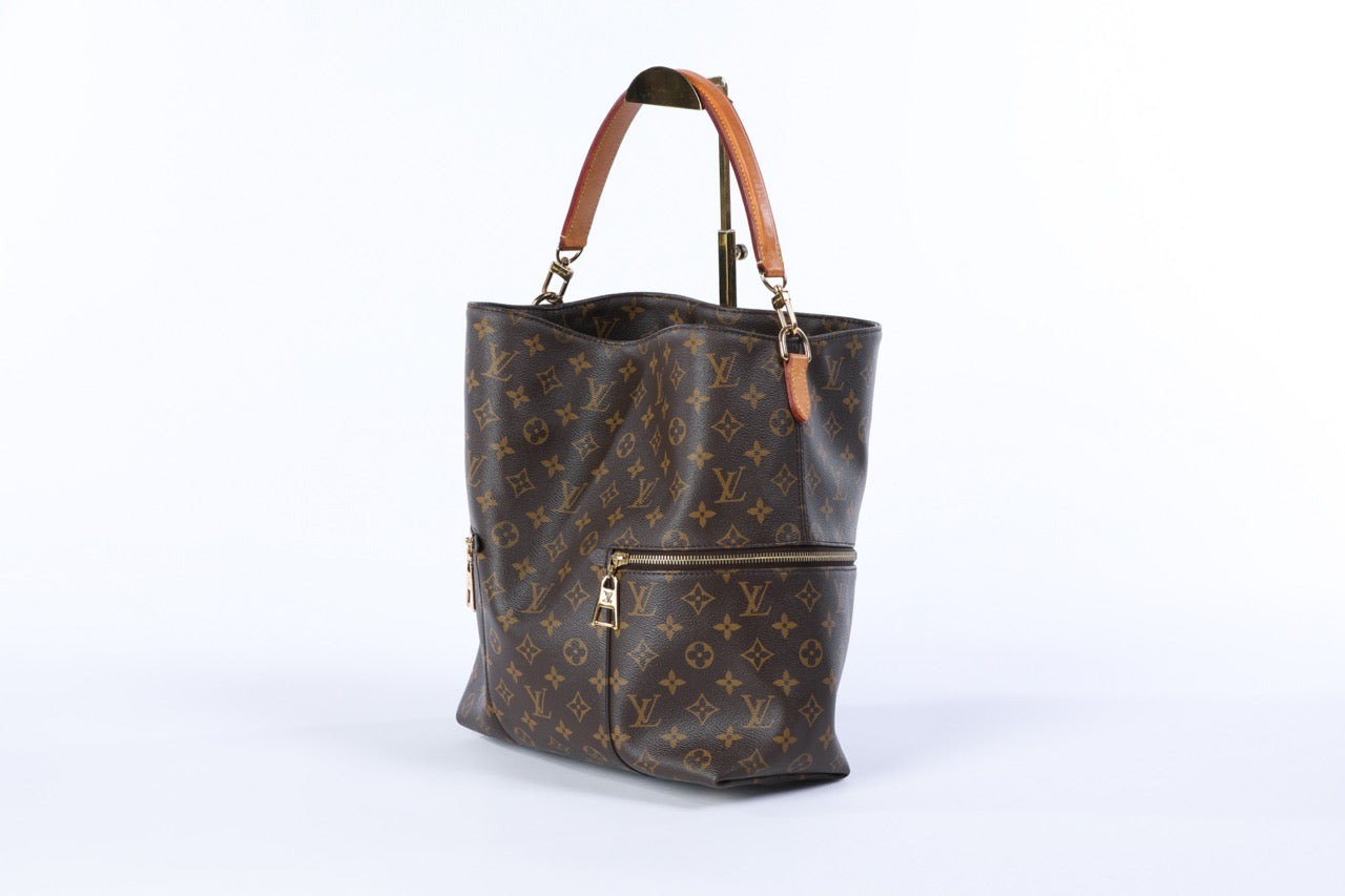 Louis Vuitton Monogram "Melie" Hobo Tote Top Handle Bag w Gold Hardware (Missing Longer Strap)