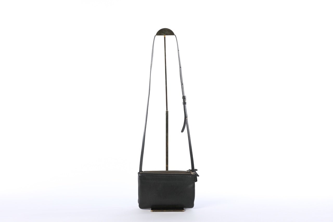 Celine Black Leather Trio Pull Apart Crossbody Bag