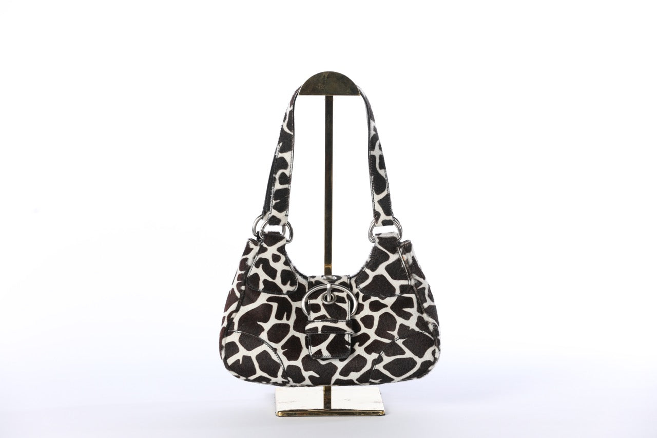 Prada Cow / Giraffe Printed Pony Hair Mini Shoulder Bag