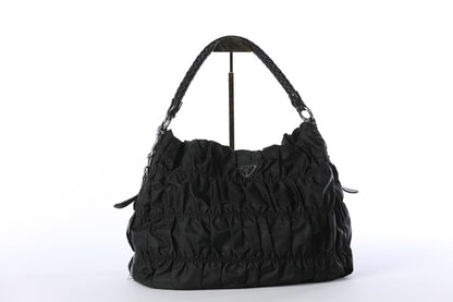 Prada Gaufre Convertible Hobo Tessuto Large