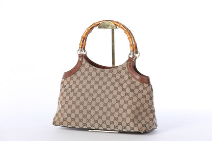 Gucci Vintage Monogram Bamboo Shoulder Bag