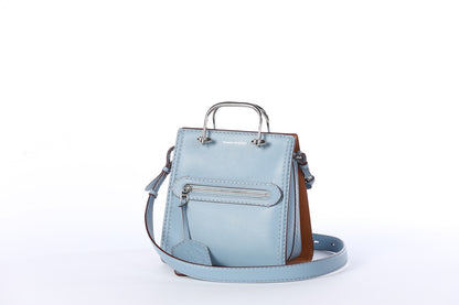 Alexander McQueen Light Blue ''The Short Story'' Mini Tote Bag