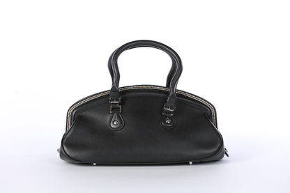 Christian Dior Black Detective Handbag w/ White Stitching