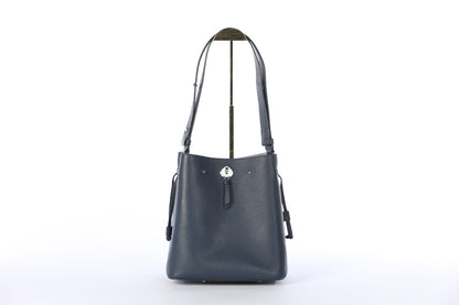 Kate Spade Navy Leather Crossbody 'Bucket" Bag w Drawstrings