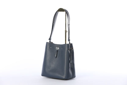 Kate Spade Navy Leather Crossbody 'Bucket" Bag w Drawstrings