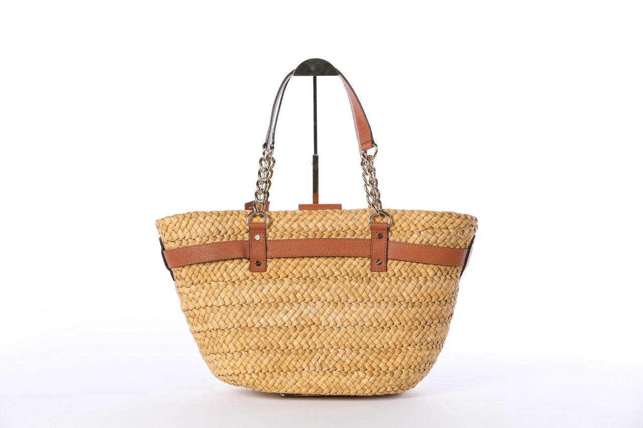 Michael Michael Kors "Hamilton" Straw Tote Bag