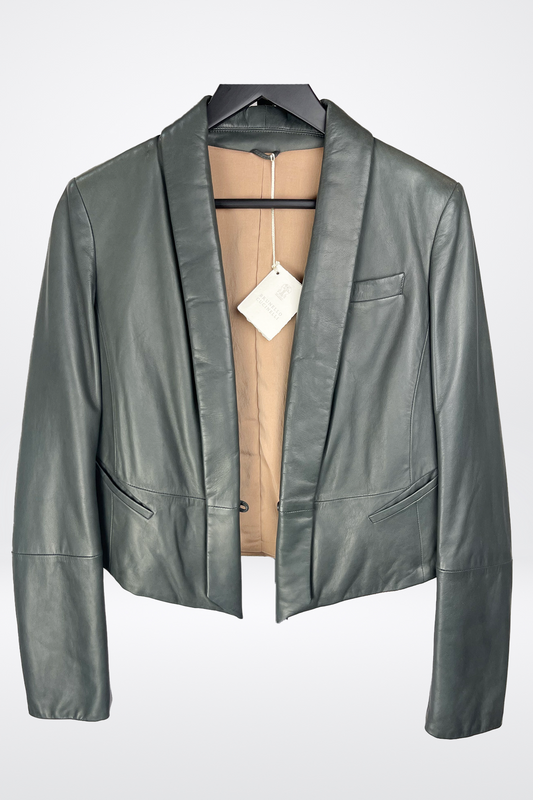 Brunello Cucinelli Leather Jacket NWT