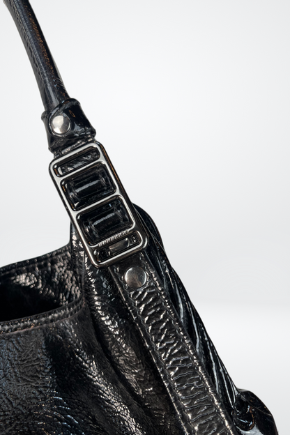 Burberry Patent Leather 4 Inner-Pocket Shoulder Bag