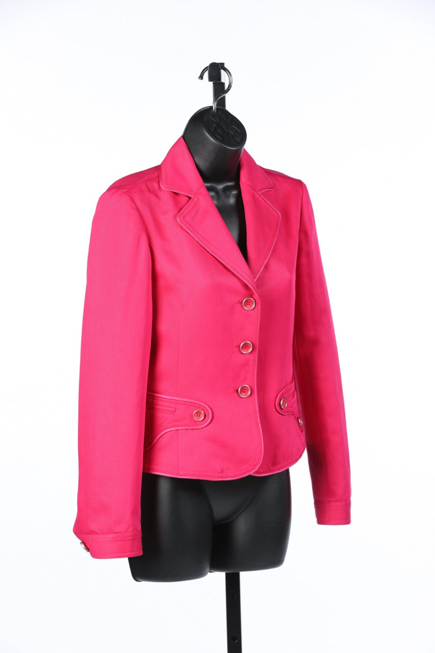 Armani Collezioni Hot Pink 3 Button Down Blazer