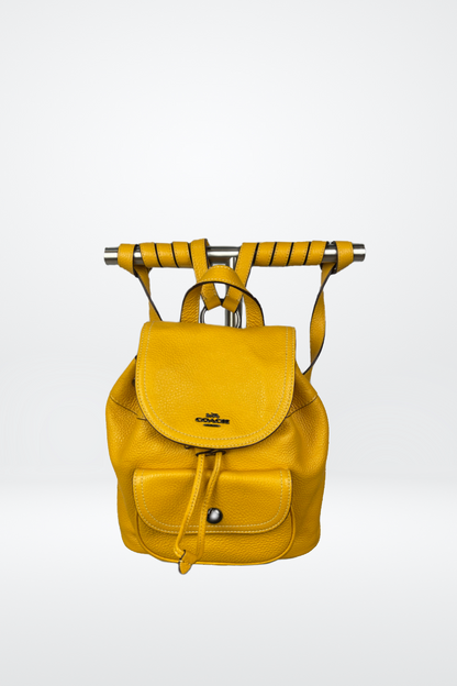 Coach Mustard Leather Mini Backpack