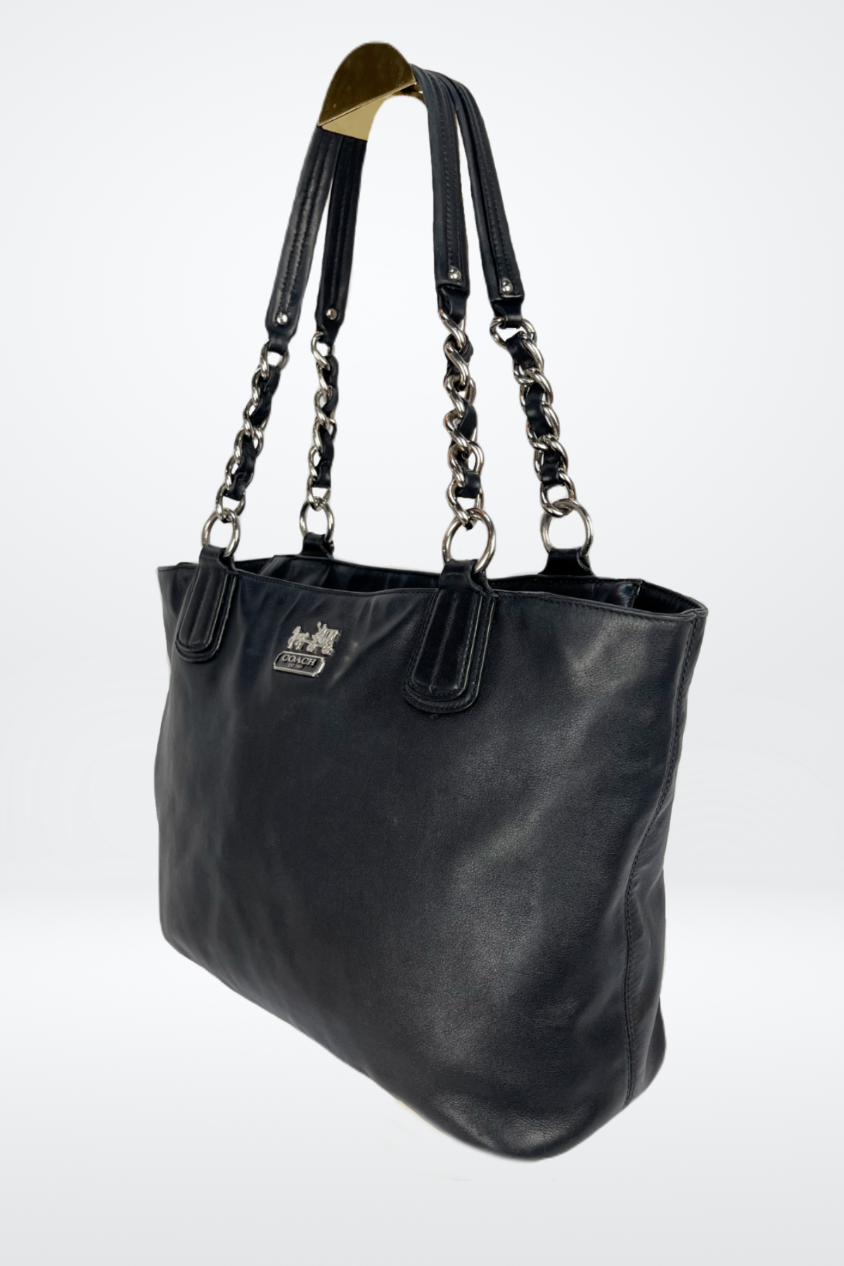 PopBae Women's Soft Leather Shoulder Bag With Chain Strap Flap Top Satchel  Handbag In Black | POPBAE