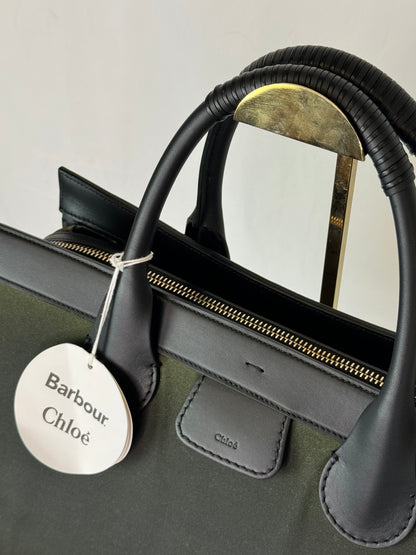 Barbour x Chloe Green Edith East-West Tote NWT