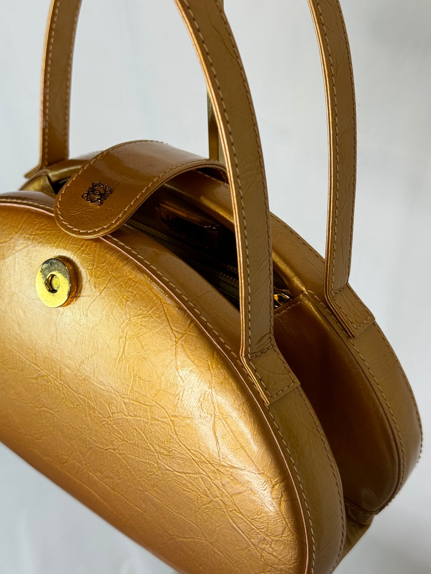 Loewe Golden Yellow Bean Shape Top Handle Mini Bag