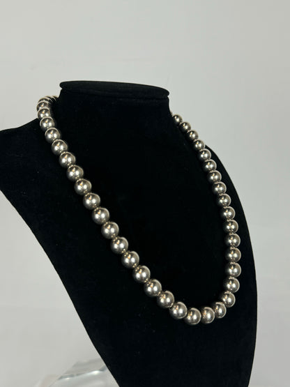 Tiffany & Co Hardware Ball Sterling Silver Beaded Necklace