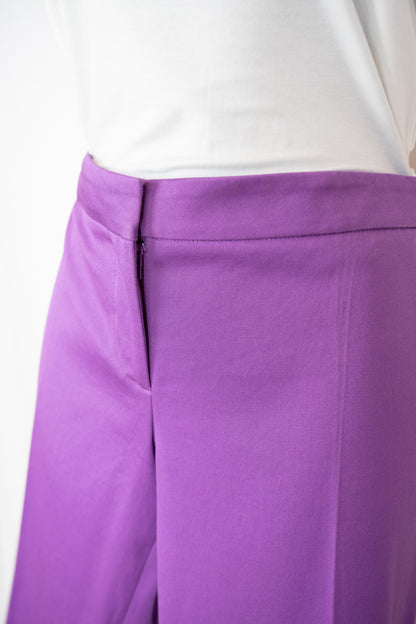 Versace Purple Straight Leg Capris w/ Large Leg Cuff