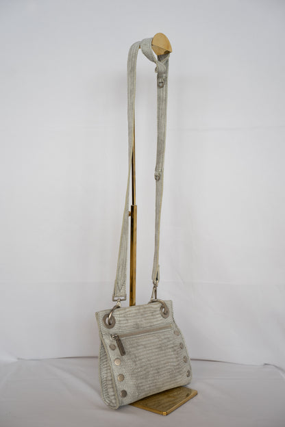 Hammit Light Grey Textured Crossbody Bag