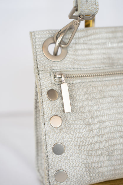 Hammit Light Grey Textured Crossbody Bag