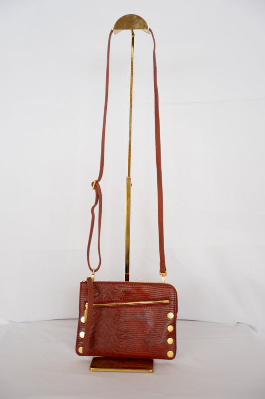 Hammit Leather Crossbody Bag w/ Gold Hardware