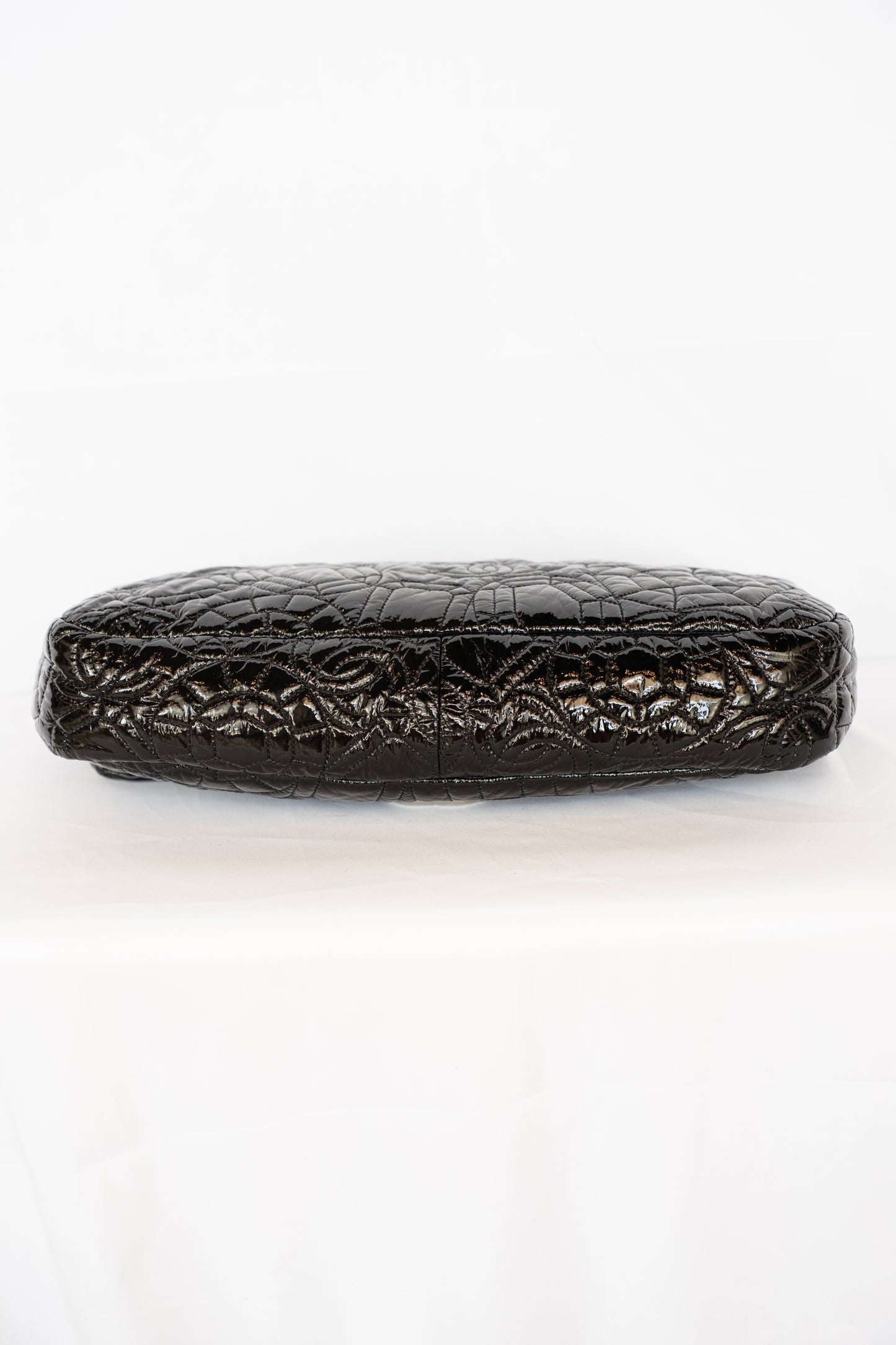 Chanel Black Patent Leather Rock in Moscou Flap Bag