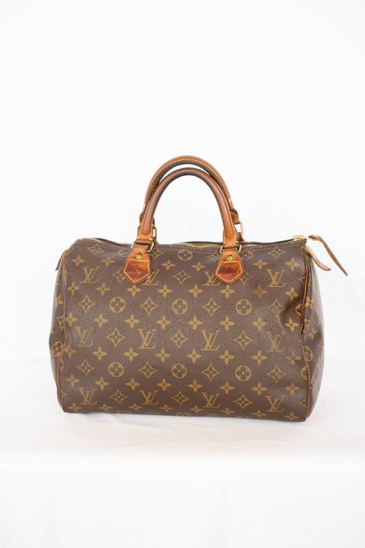 Louis Vuitton Brown Monogram Speedy 30 Top Handle