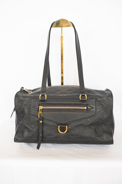 Louis Vuitton Black Leather Monogram Empreinte Bastille Rectangle Shoulder Bag