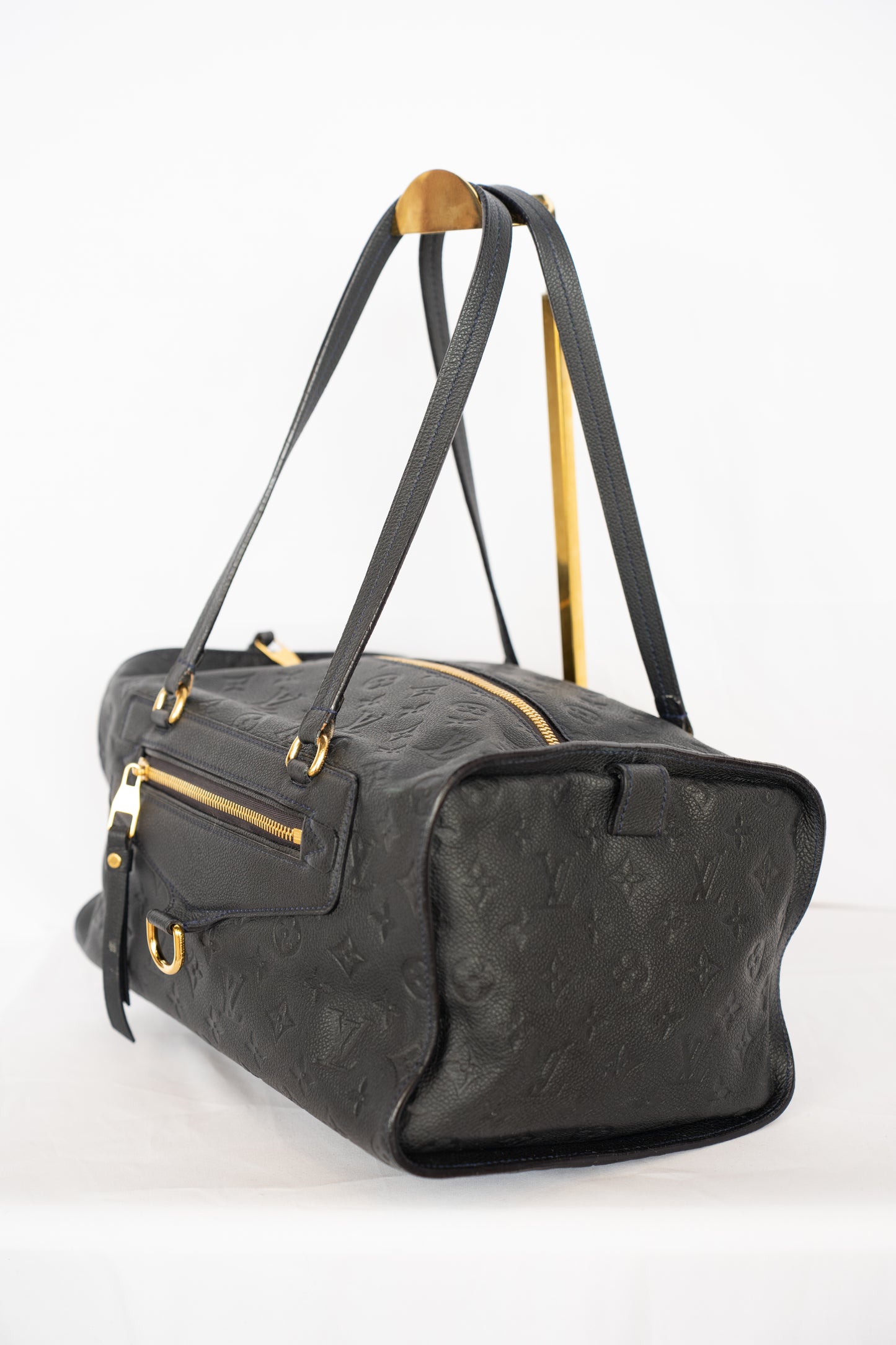 Louis Vuitton Black Leather Monogram Empreinte Bastille Rectangle Shoulder Bag