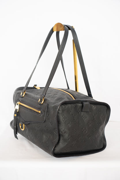 Louis Vuitton Black Leather Monogram Empreinte Bastille Rectangle Shoulder Bag