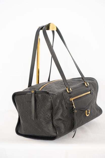 Louis Vuitton Black Leather Monogram Empreinte Bastille Rectangle Shoulder Bag