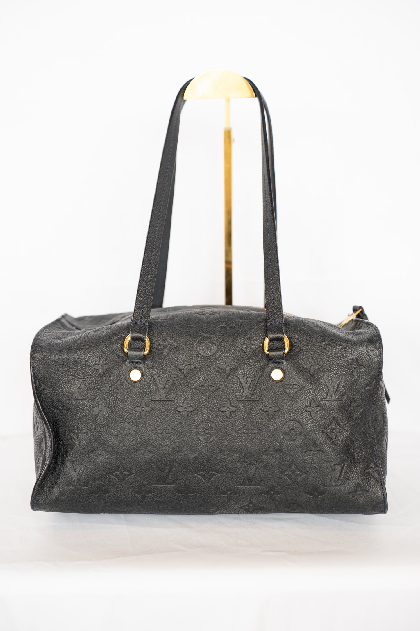 Louis Vuitton Black Leather Monogram Empreinte Bastille Rectangle Shoulder Bag