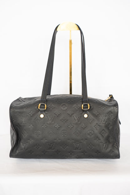 Louis Vuitton Black Leather Monogram Empreinte Bastille Rectangle Shoulder Bag