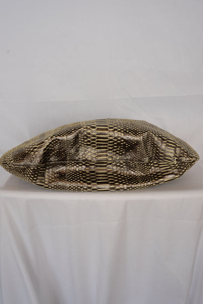 Devi Kroell Metallic Snakeskin Oversized Hobo Shoulder Bag