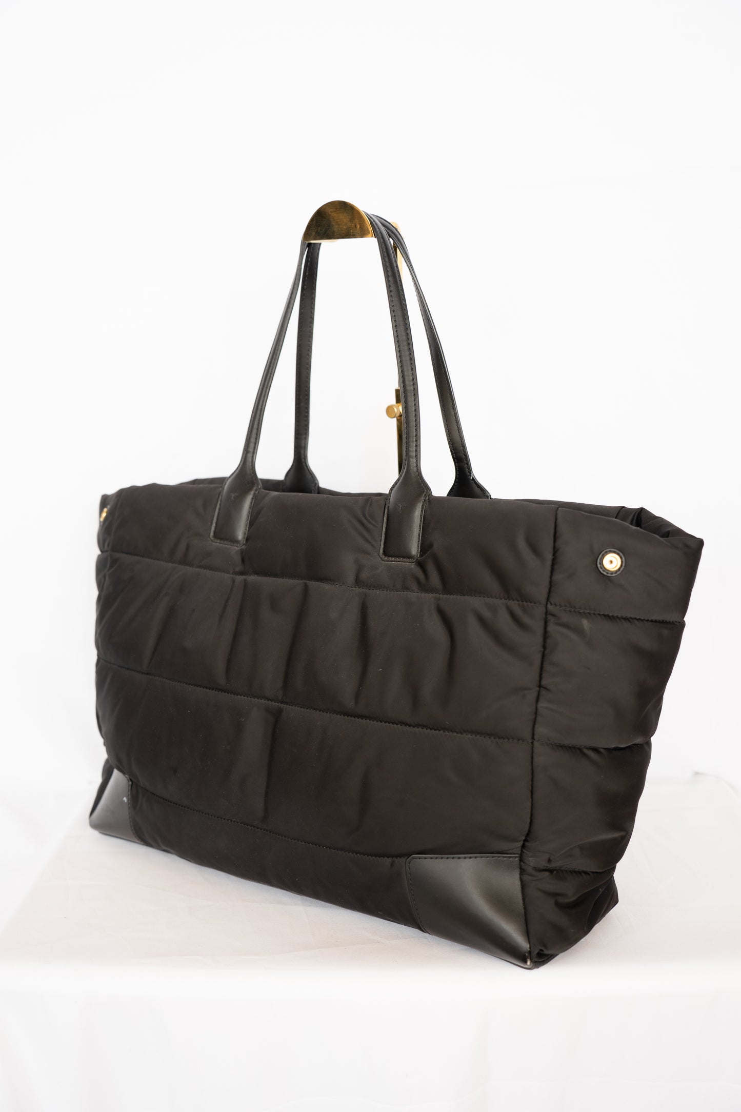Tory Burch Black Puffer Large "Ella" Tote Bag