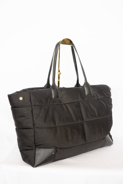 Tory Burch Black Puffer Large "Ella" Tote Bag