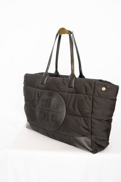 Tory Burch Black Puffer Large "Ella" Tote Bag