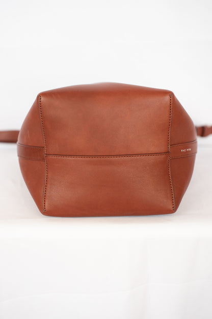 DUSTBAG - The Row Leather Medium Park Tote in Cognac