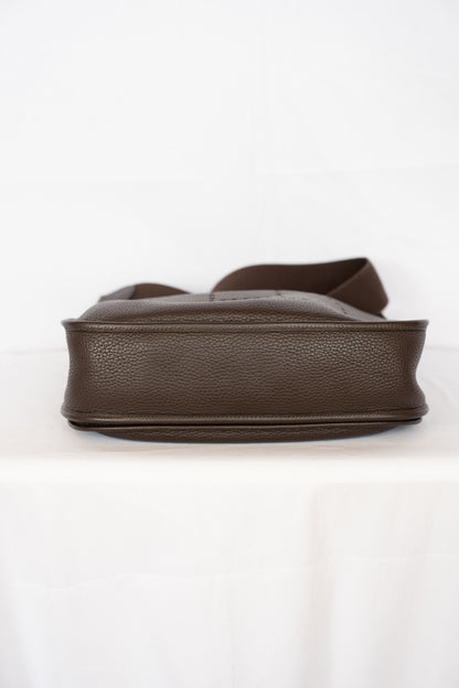 Hermes Chocolate Brown Evelyn GM Handbag