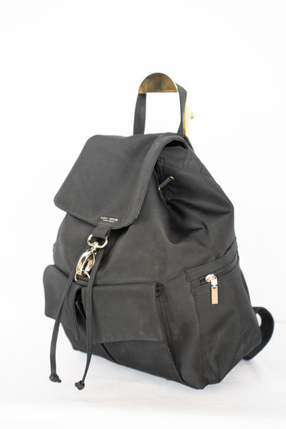 Kate Spade Black Nylon Multi Pocket Backpack