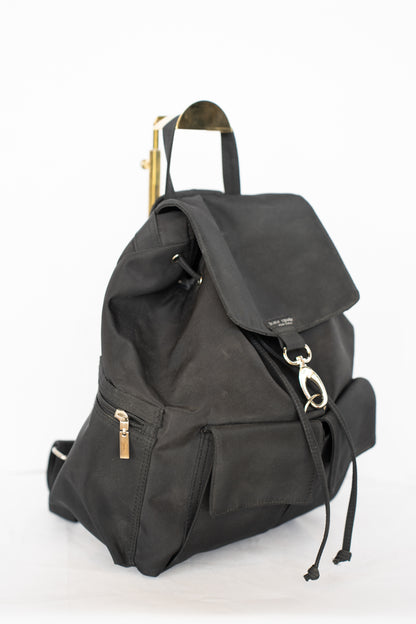 Kate Spade Black Nylon Multi Pocket Backpack