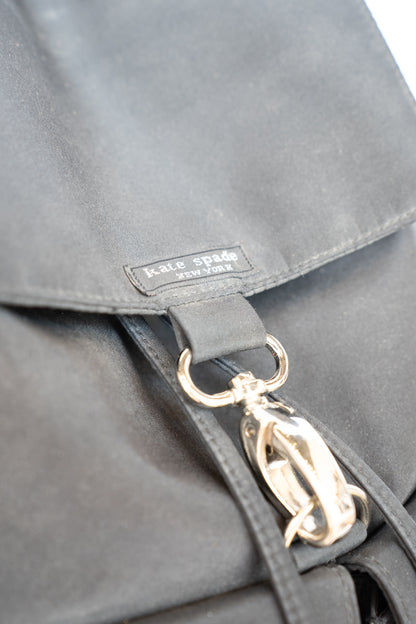 Kate Spade Black Nylon Multi Pocket Backpack