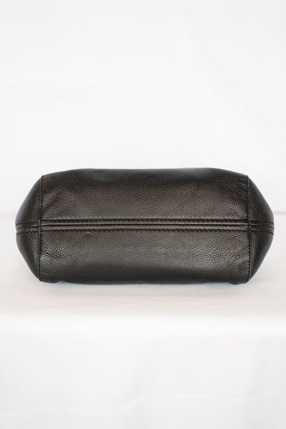 Kate Spade Black Leather Mini Cylinder Zip Crossbody Bag