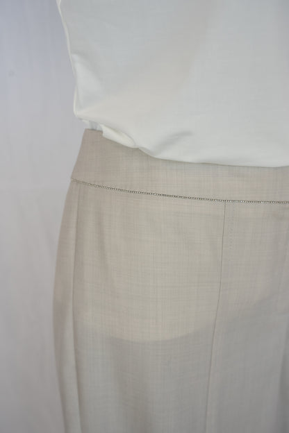 Fabiana Filippi Light Purple Straight Leg Trousers w Side Beading