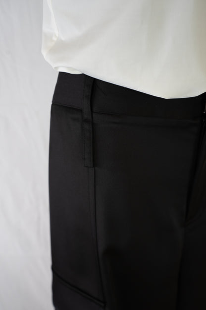 Noli Black Satin Cargo Pants NWT