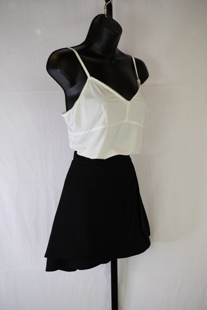 Alice + Olivia Black Layered Mini Skirt
