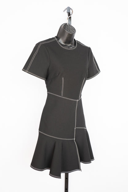 Cinq a Sept Stitch Detail Short Sleeve Dress