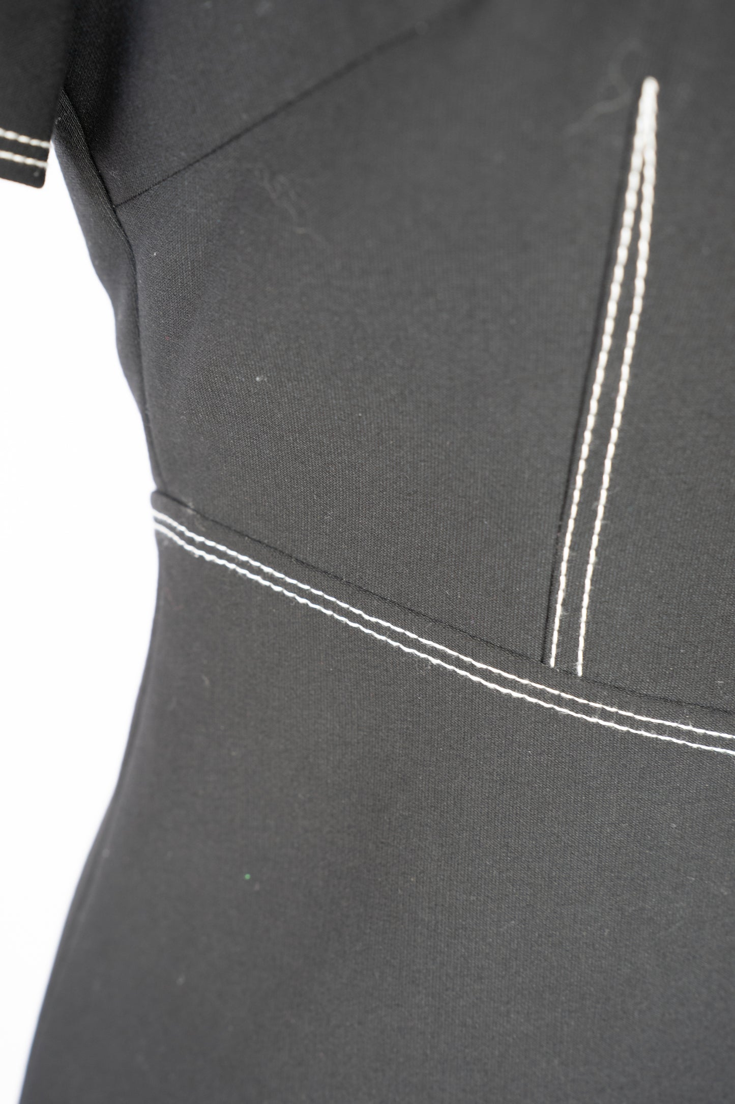 Cinq a Sept Stitch Detail Short Sleeve Dress