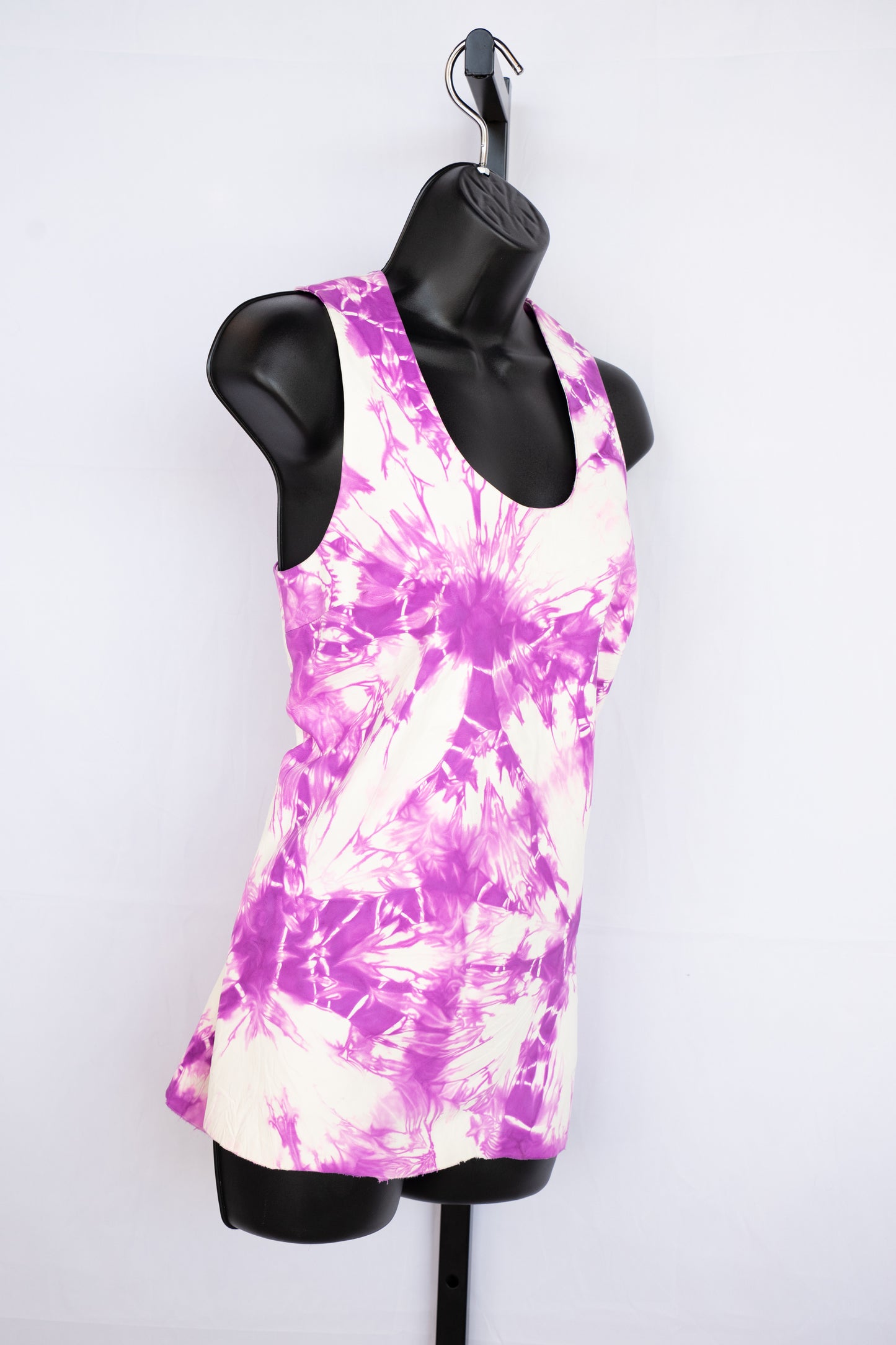 Alexander Wang Leather White & Purple Tie-Dye Sleeveless Top NWT