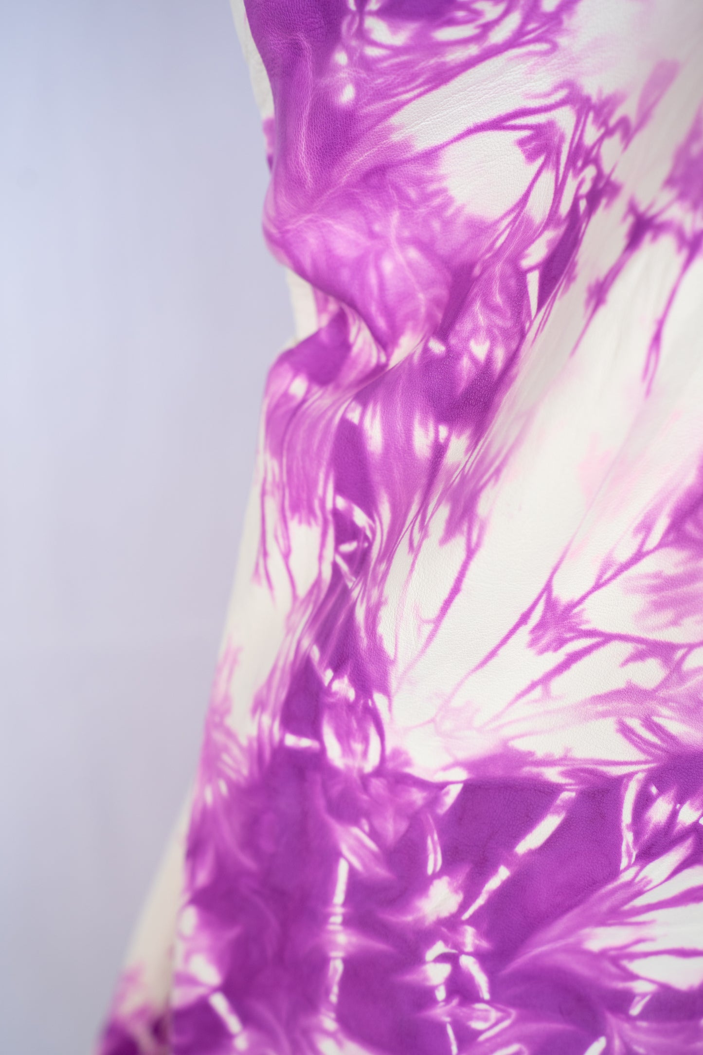 Alexander Wang Leather White & Purple Tie-Dye Sleeveless Top NWT