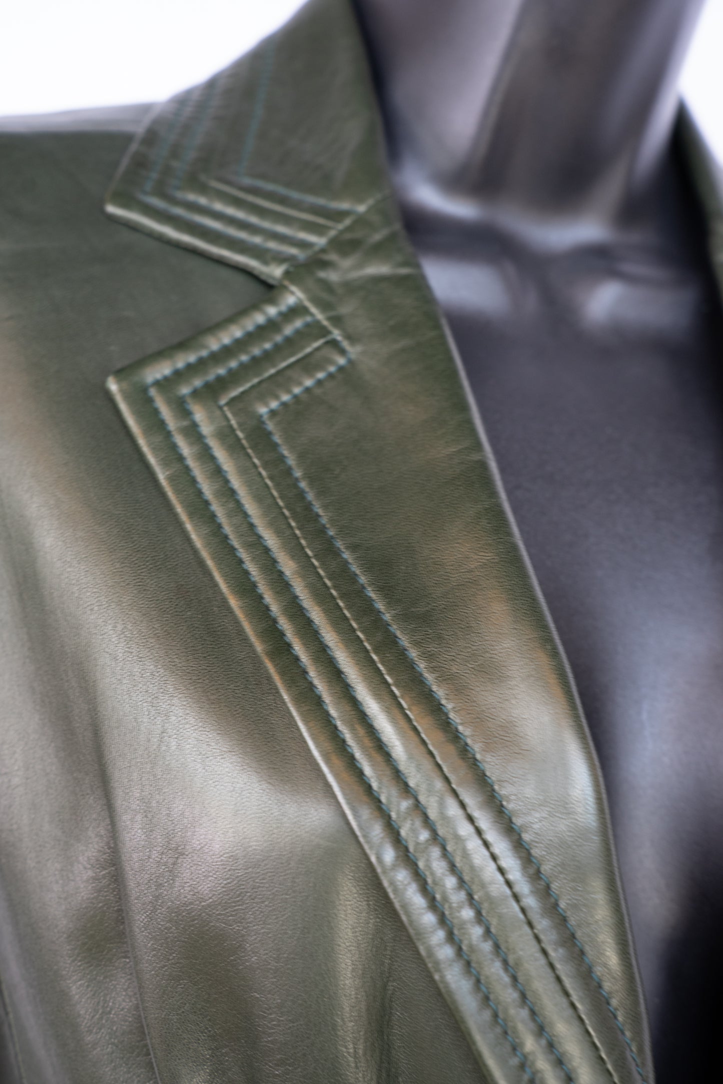 Gucci Green Leather Blazer
